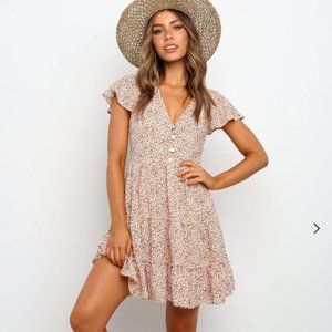Petal and Pup Dancer Dress - Tan